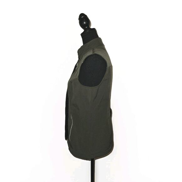 Arista Equestrian Soft Shell Vest Olive Green Full Zip Embroidered riding Sz Med - Picture 5 of 12